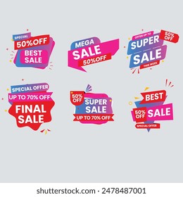 Best discount offer banners. Price deal sale stickers. Black friday special offer tags. Sale bubble coupon. Promotion discount banner templates design. Buy offer sticker. Super deal set. Vector