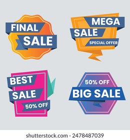 Best discount offer banners. Price deal sale stickers. Black friday special offer tags. Sale bubble coupon. Promotion discount banner templates design. Buy offer sticker. Super deal set. Vector