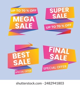 Best discount offer banners. Price deal sale stickers. Black friday special offer tags. Sale bubble coupon. Promotion discount banner templates design. Buy offer sticker. Super deal set. Vector