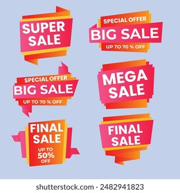 Best discount offer banners. Price deal sale stickers. Black friday special offer tags. Sale bubble coupon. Promotion discount banner templates design. Buy offer sticker. Super deal set. Vector