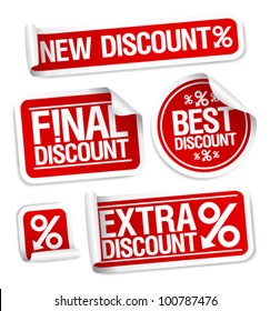 Best discount sale stickers set.