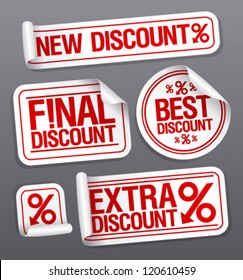 Best discount sale stickers set.