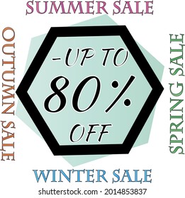 best discount trendy sign price and percentage isolated modern graphic style vector illustration.