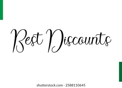 Best Discounts sale text in typography saying
