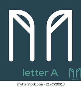 THE BEST DOBULE A LETTER LOGO DESIGN UNIQUE SHAPE IMAGE VECTOR 