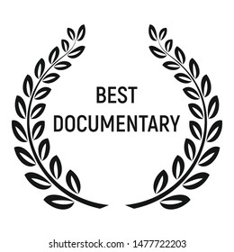 Best documentary award icon. Simple illustration of best documentary award vector icon for web design isolated on white background