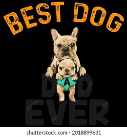 best dog dad ever art rucker cap design vector illustration for use in design and print poster canvas