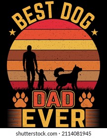 Mejor diseño de camiseta de papá de perro