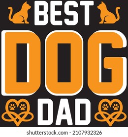 best dog dad t shirt design, vector file.