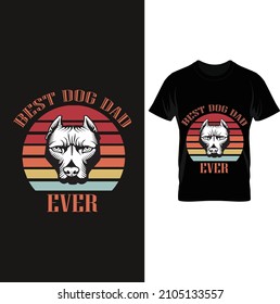 Best Dog Dad Vector T-Shirt