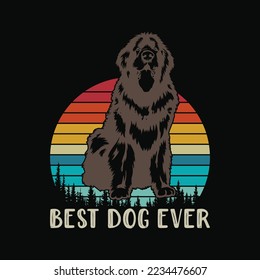 Best Dog Ever Newfoundland funny t-shirt design