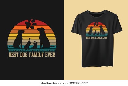 Best dog family vintage t-shirt design, new year resolution t-shirt design. inspiration t-shirt, quotes, dog lover