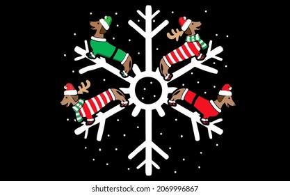 best dog Snow Christmas Pun Funny  vector design