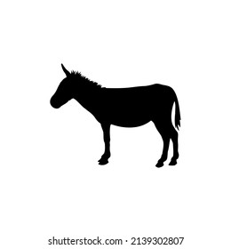 The Best Donkey Silhouette Image With White Background. The best mule for any design need.