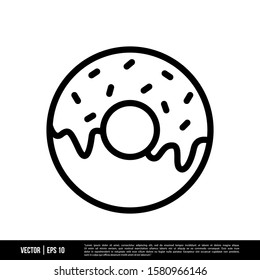 The best Donut icon vector, illustration logo template in trendy style. Suitable for many purposes.