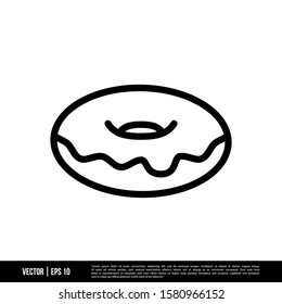 The best Donut icon vector, illustration logo template in trendy style. Suitable for many purposes.