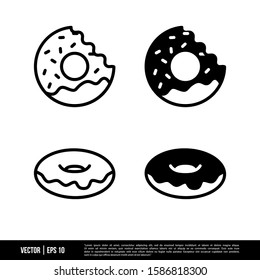The best Donut icons vector collection, illustration logo template in trendy style. Suitable for many purposes.