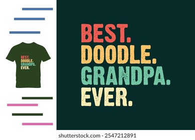 Best doodle grandpa ever t shirt design