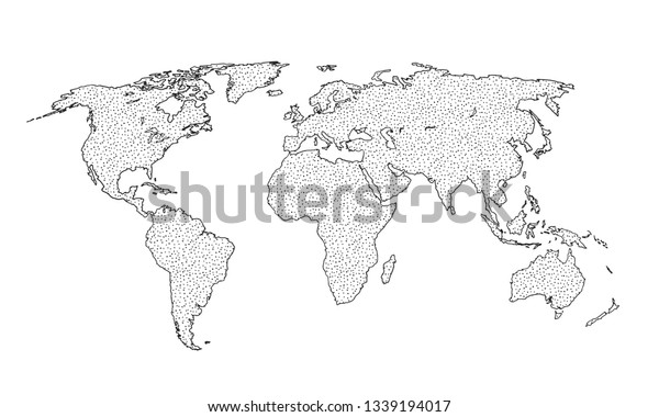 Best Doodle World Map Your Design Stock Vector Royalty Free 1339194017