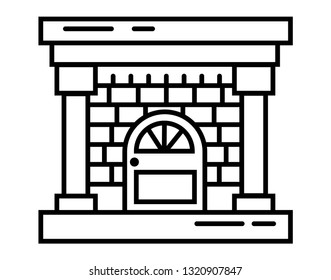 best door vector icon eps 10 - Vector 