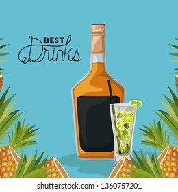 best drink bottle with cup over floral frame