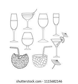 best drinks set icons