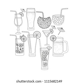 best drinks set icons