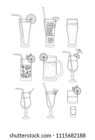 best drinks set icons