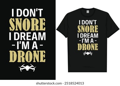 Best drone flying typography tshirt design