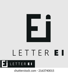 EL MEJOR VECTOR DE IMÁGENES DE DISEÑO DE LOGOTIPO E I LETTER