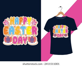 Best Easter Day T-shirt design. Typography graphic vector t-shirt design. vintage retro badge t-shirt.