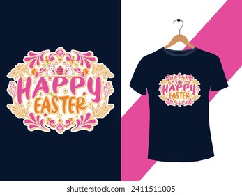 Best Easter Day T-shirt design. Typography graphic vector t-shirt design. vintage retro badge t-shirt.