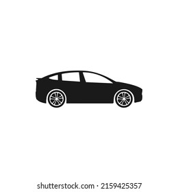 The Best Electric Car Silhouette. Saloon Car Silhouette Illustration Image Vector High Quality For Automotive Desain, And Electric Car.