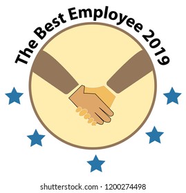 The Best Employee 2019 logo. The Best Employee icon on white background. 