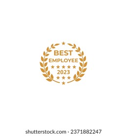 Best employee 2023. Vector logo icon template