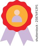 Best Employee Award Icon Vector Flat Illustrator