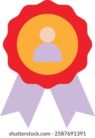 Best Employee Award Icon Vector Flat Illustrator