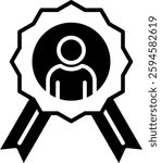 Best Employee Icon Glyph Vector Illustration