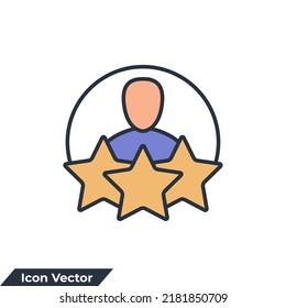 best employee icon logo vector illustration. Customer experience symbol template for graphic and web design collection