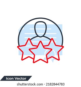 Best Employee Icon Logo Vector Illustration. Customer Experience Symbol Template For Graphic And Web Design Collection