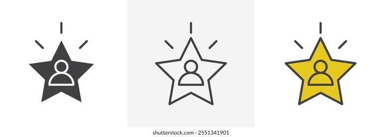 Best employee icon pack. Vector illustration. EPS10