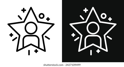 Best employee icon set. Vector illustration