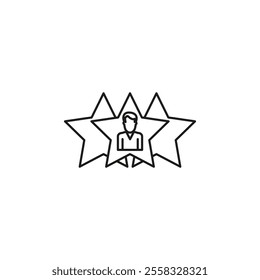 Best employee icon Symbol mark in Outline style