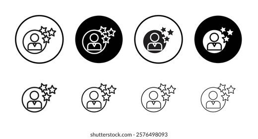Best employee icon Thin line art collection