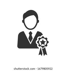 Icono de mejor empleado, gráficos vectoriales