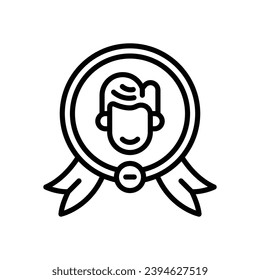 best employee icon. vector line icon for your website, mobile, presentation, and logo design.