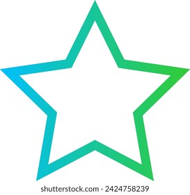 Icono de mejor indicador de rendimiento clave de empleado con estilo de contorno degradado azul y verde. empleado, mejor, negocio, premio, éxito, corporativo, feliz. Ilustración vectorial