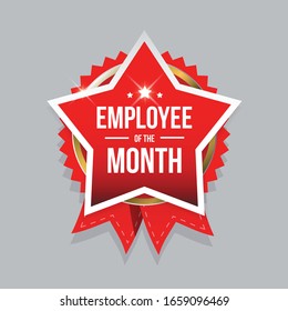 Best Employee Of The Month Award Badge