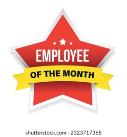 Best Employee of the Month award badge