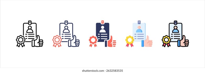 Best Employee Multi Style Icon Set